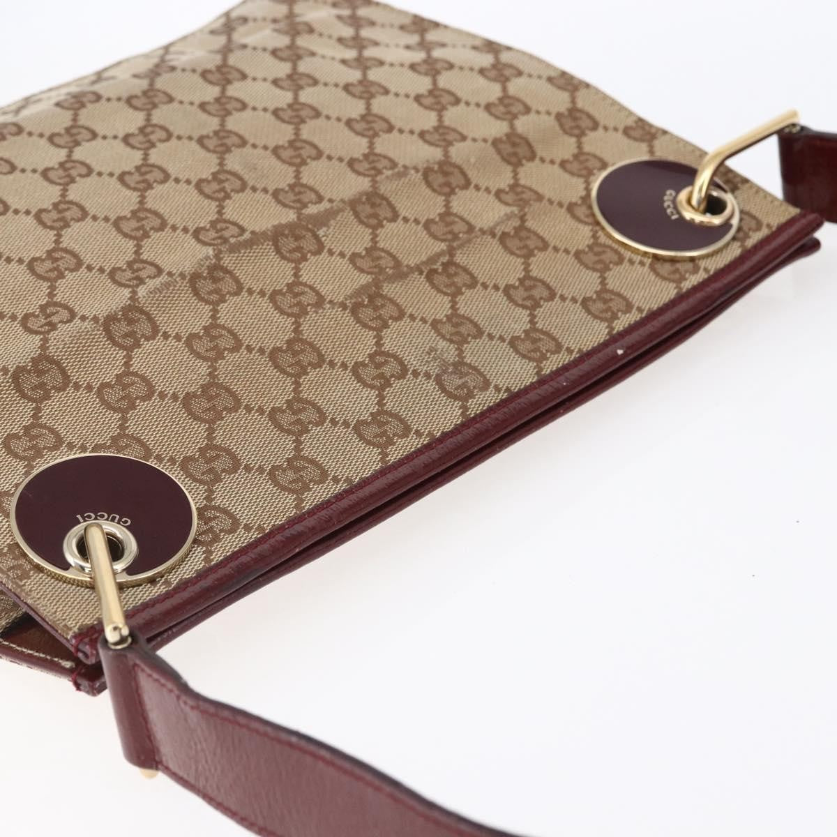 Gucci Eclipse Messenger Gg Canvas Beige Canvas Shoulder Bag Bag (Pre-Owned)