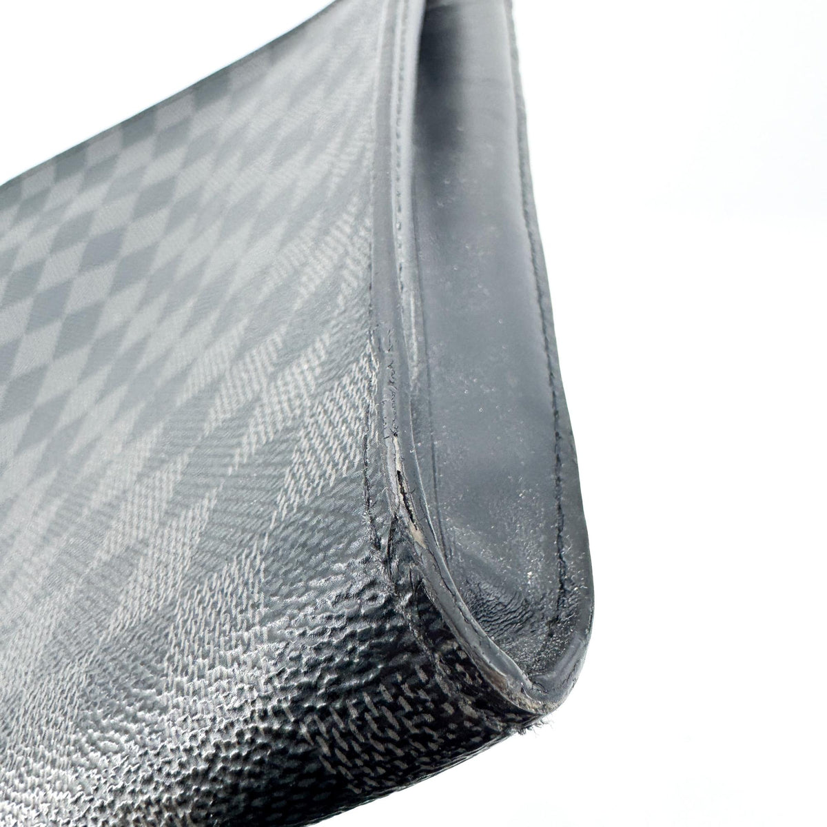 Louis Vuitton Zip Around Pochette Jour Damier Graphite Black Canvas Clutche & Pouche Bag (Pre-Owned)