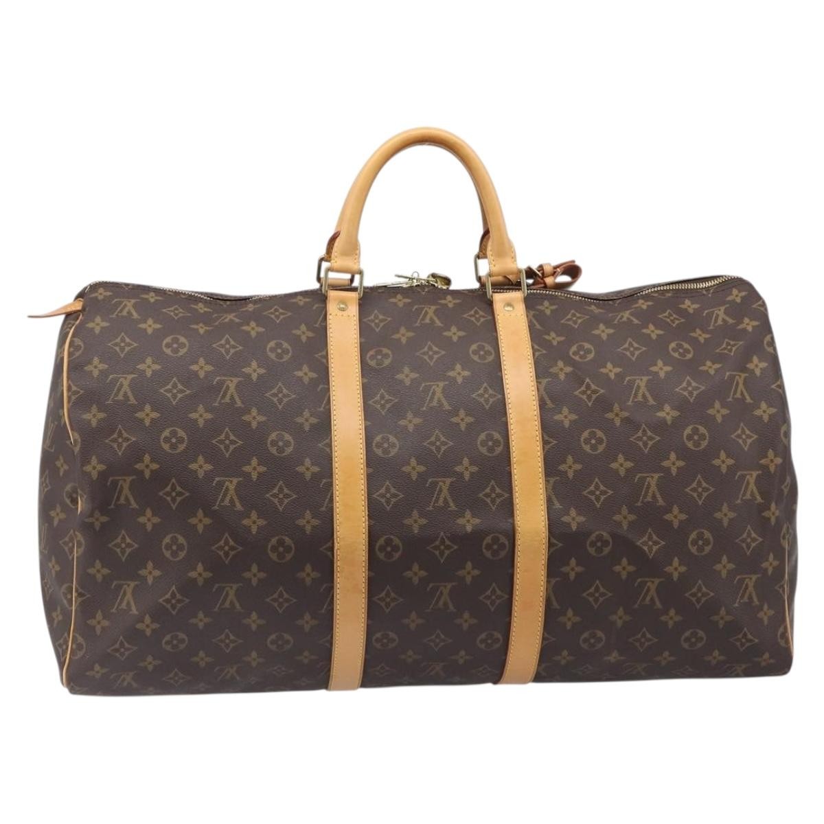 Louis Vuitton Keepall Monogram Canvas Brown Canvas Travel Bag Bag (Pre-Owned)