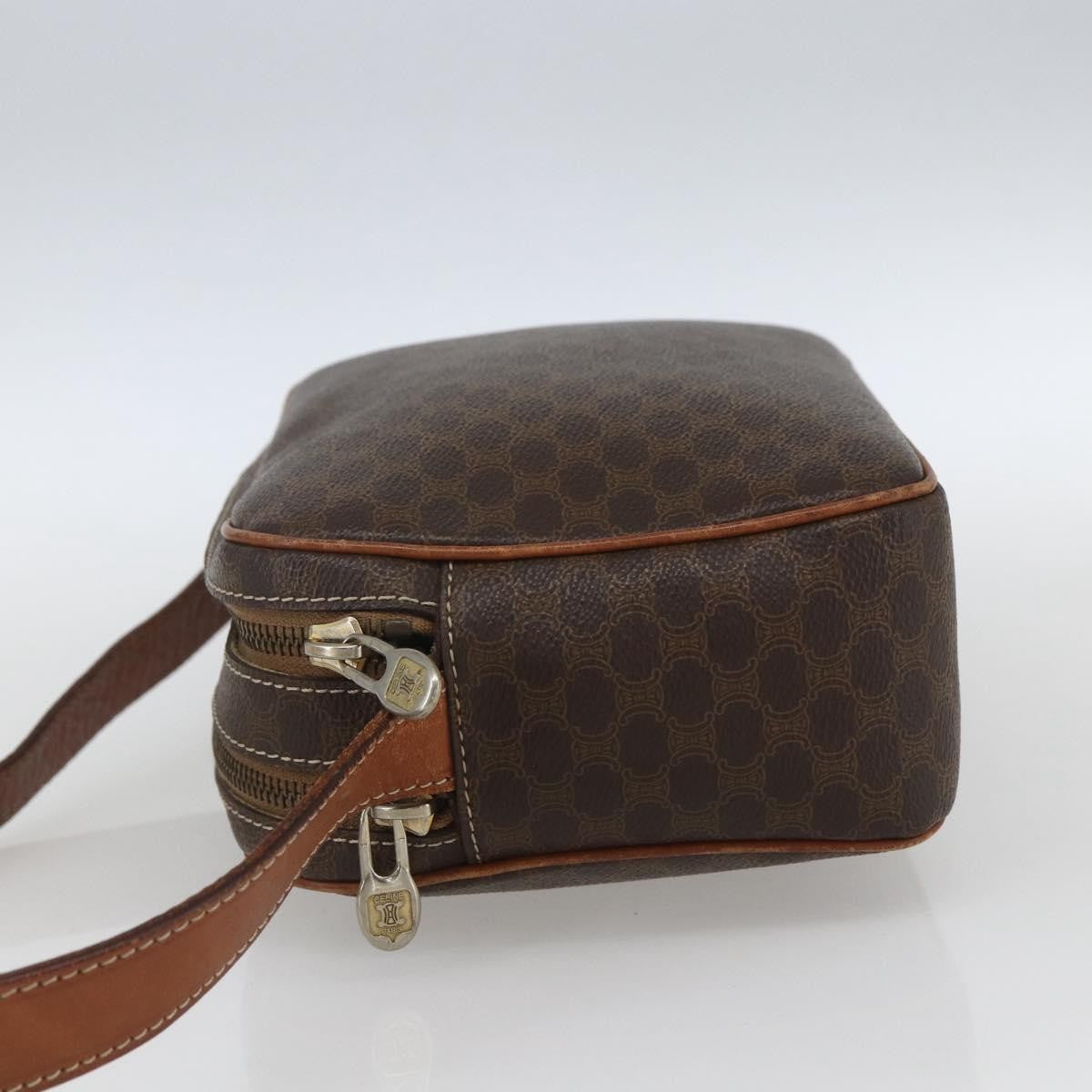 Celine Vintage Macadam Canvas Brown Canvas Shoulder Bag Bag (Pre-Owned)