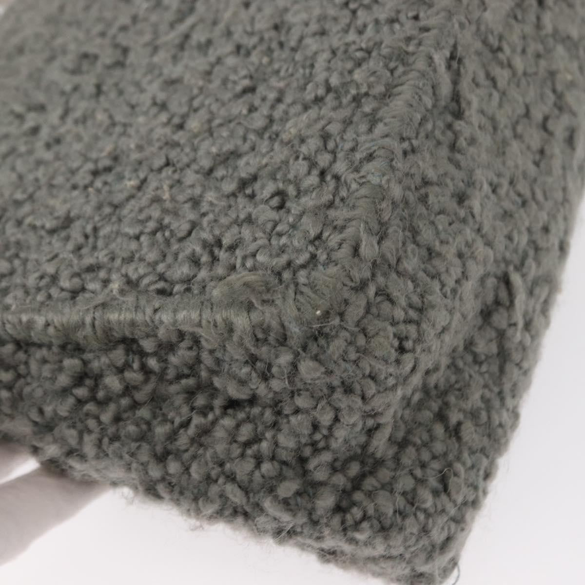 Salvatore Ferragamo Gancini Wool Gray Wool Handbag (Pre-Owned)