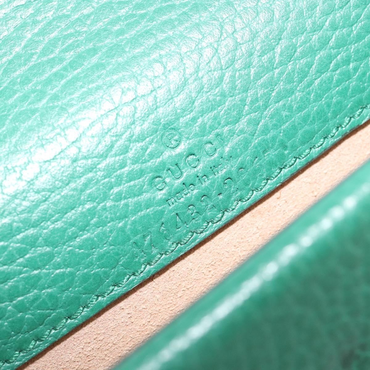 Gucci Dionysus Leather Green Leather Shoulder Bag Bag (Pre-Owned)