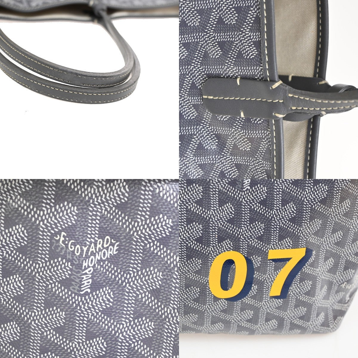 Goyard Saint Louis Coated Canvas Gray Canvas Tote Bag Bag (Pre-Owned)