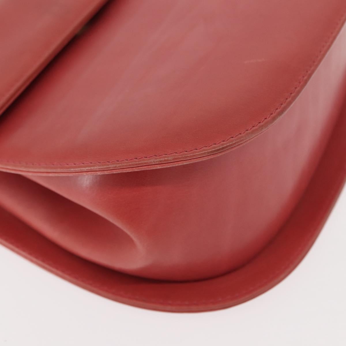Salvatore Ferragamo Gancini Leather Pink Leather Shoulder Bag Bag (Pre-Owned)