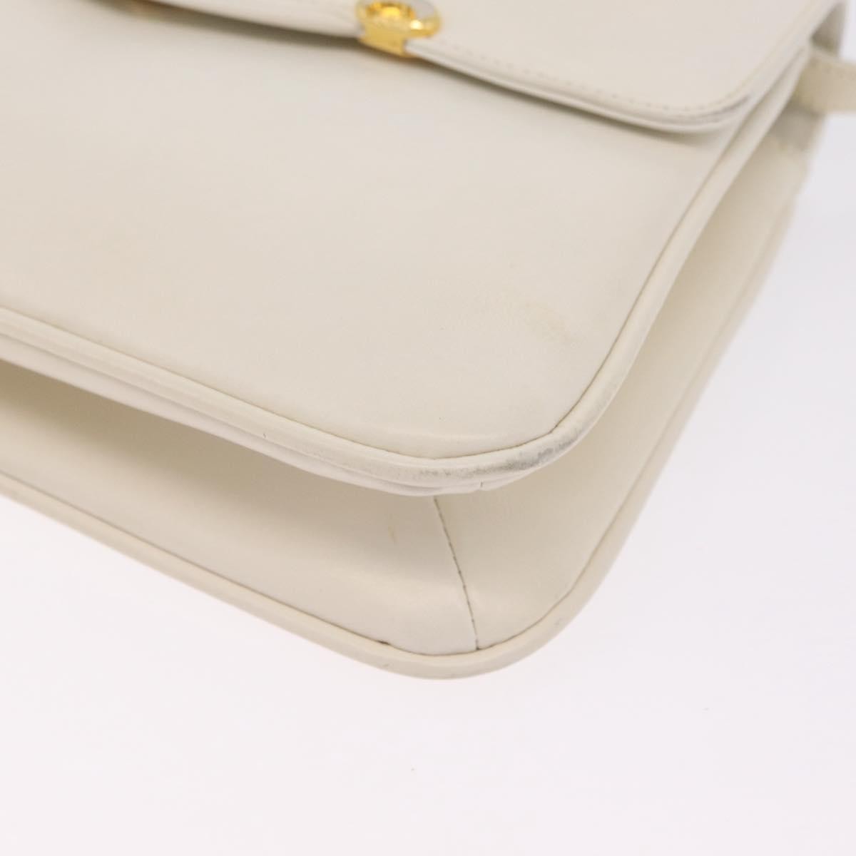 Gucci Shoulder Leather White Leather Shoulder Bag Bag (Pre-Owned)