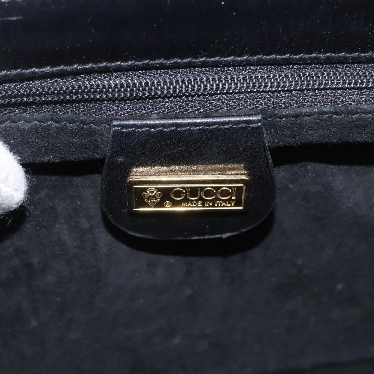 Gucci Vintage Leather Black Leather Shoulder Bag Bag (Pre-Owned)