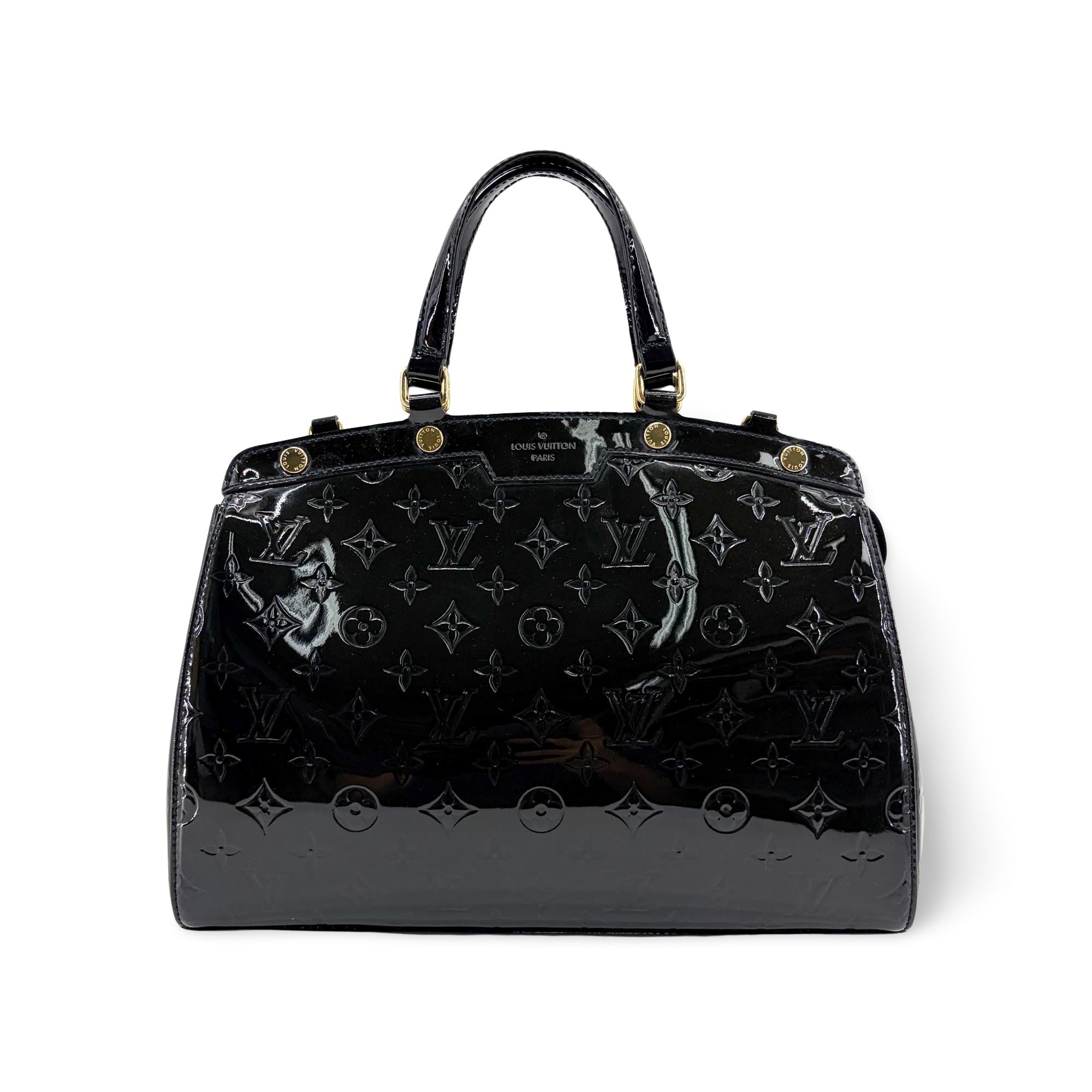 Louis Vuitton Brea Nm Monogram Vernis Black Patent_Leather Handbag (Pre-Owned)
