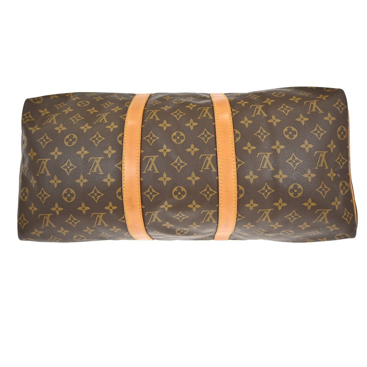 Louis Vuitton Keepall Bandouliere Monogram Canvas Brown Canvas Travel Bag Bag (Pre-Owned)