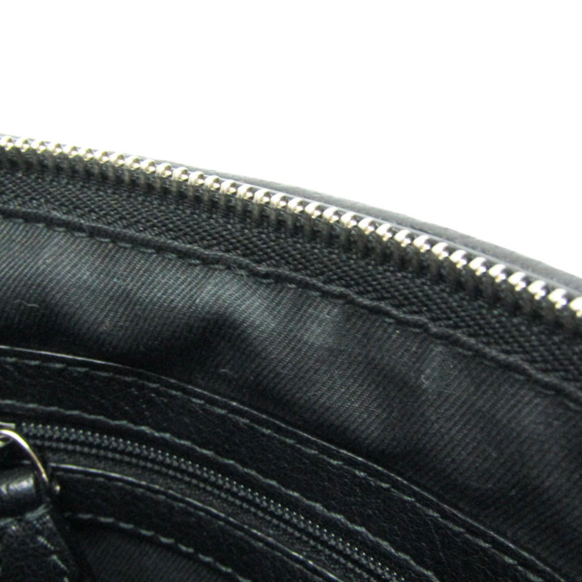 Bvlgari Open Hobo Leather Black Leather Shoulder Bag Bag (Pre-Owned)