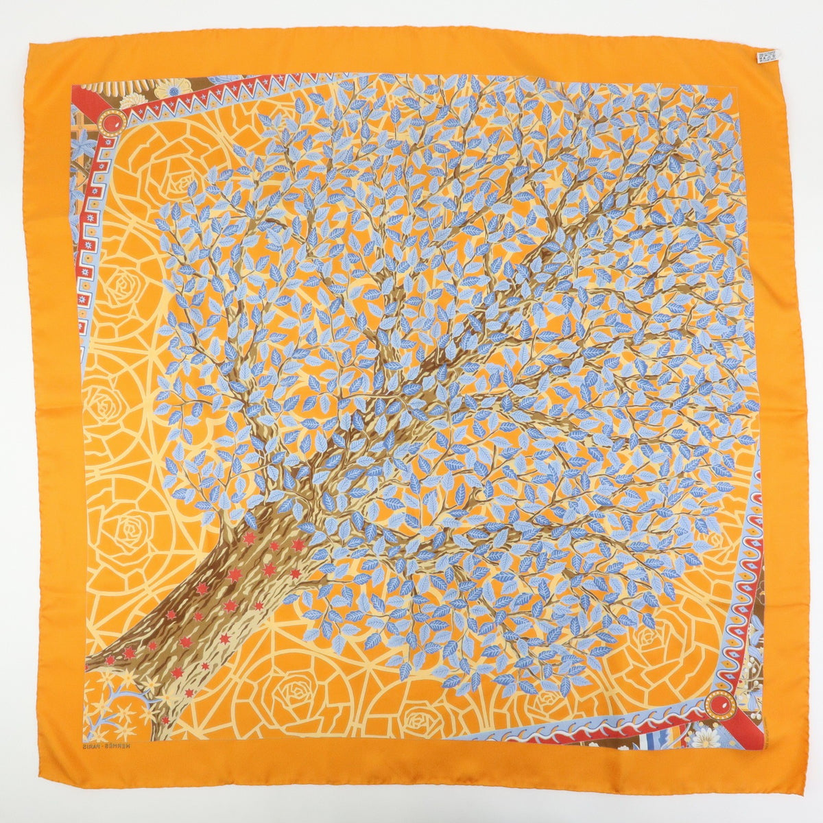 Hermes Carré 90 Silk Multicolor Orange Silk Scarve & Shawl Accessory (Pre-Owned)