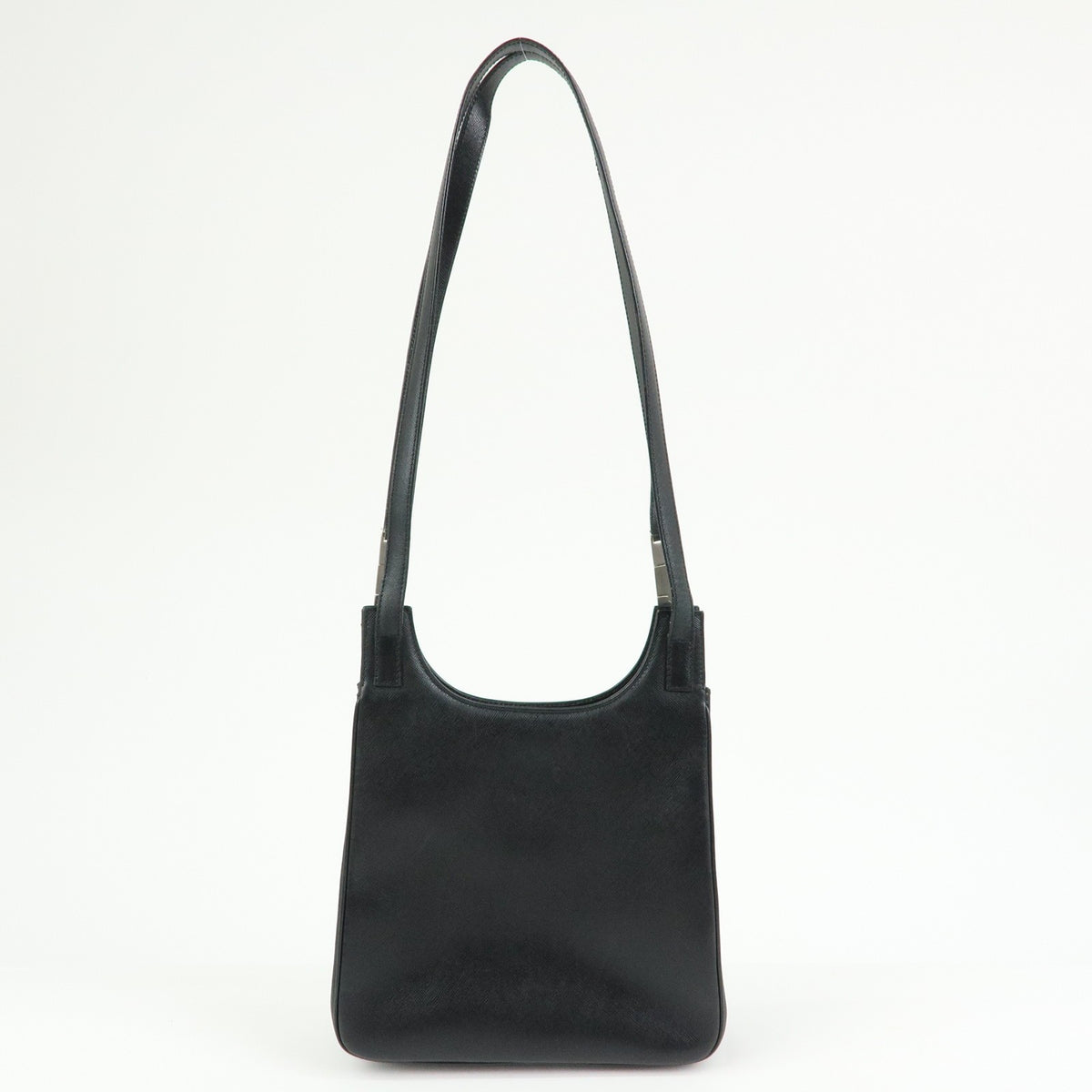 Salvatore Ferragamo Shoulder Bag Leather Black Leather Shoulder Bag Bag (Pre-Owned)