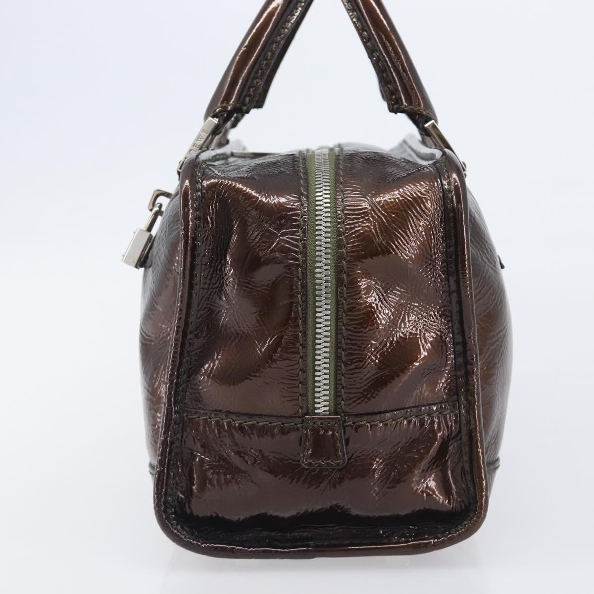 Loewe Amazona Patent Brown Patent_Leather Handbag (Pre-Owned)