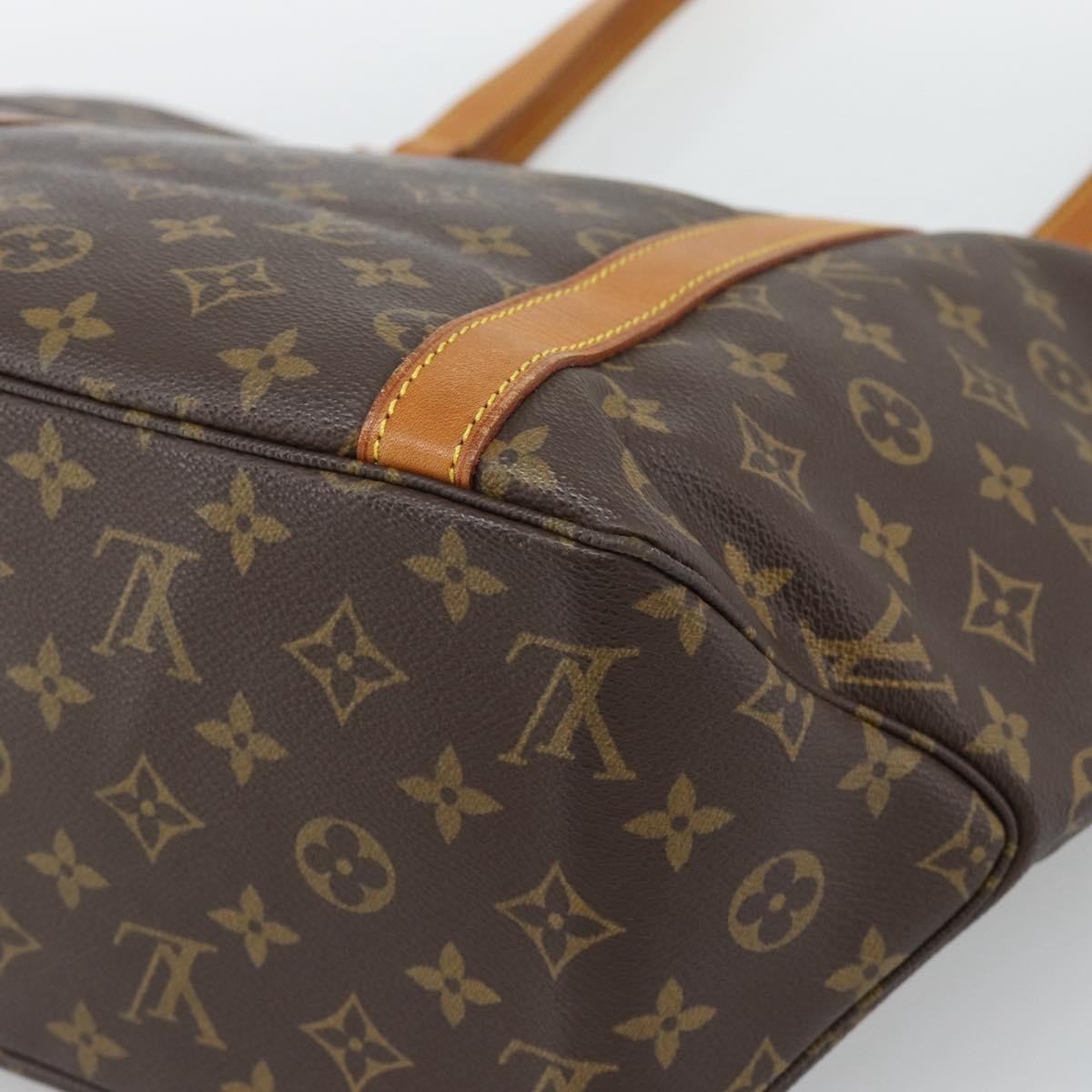 Louis Vuitton Shopping Sac Monogram Canvas Brown Canvas Handbag (Pre-Owned)