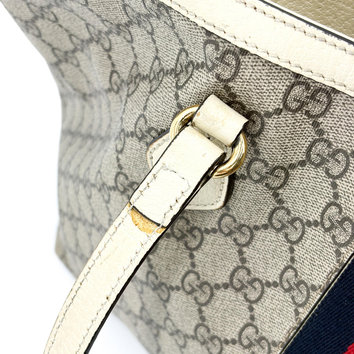 Gucci Ophidia Shopping Gg Coated Canvas Beige Canvas Tote Bag Bag (Pre-Owned)