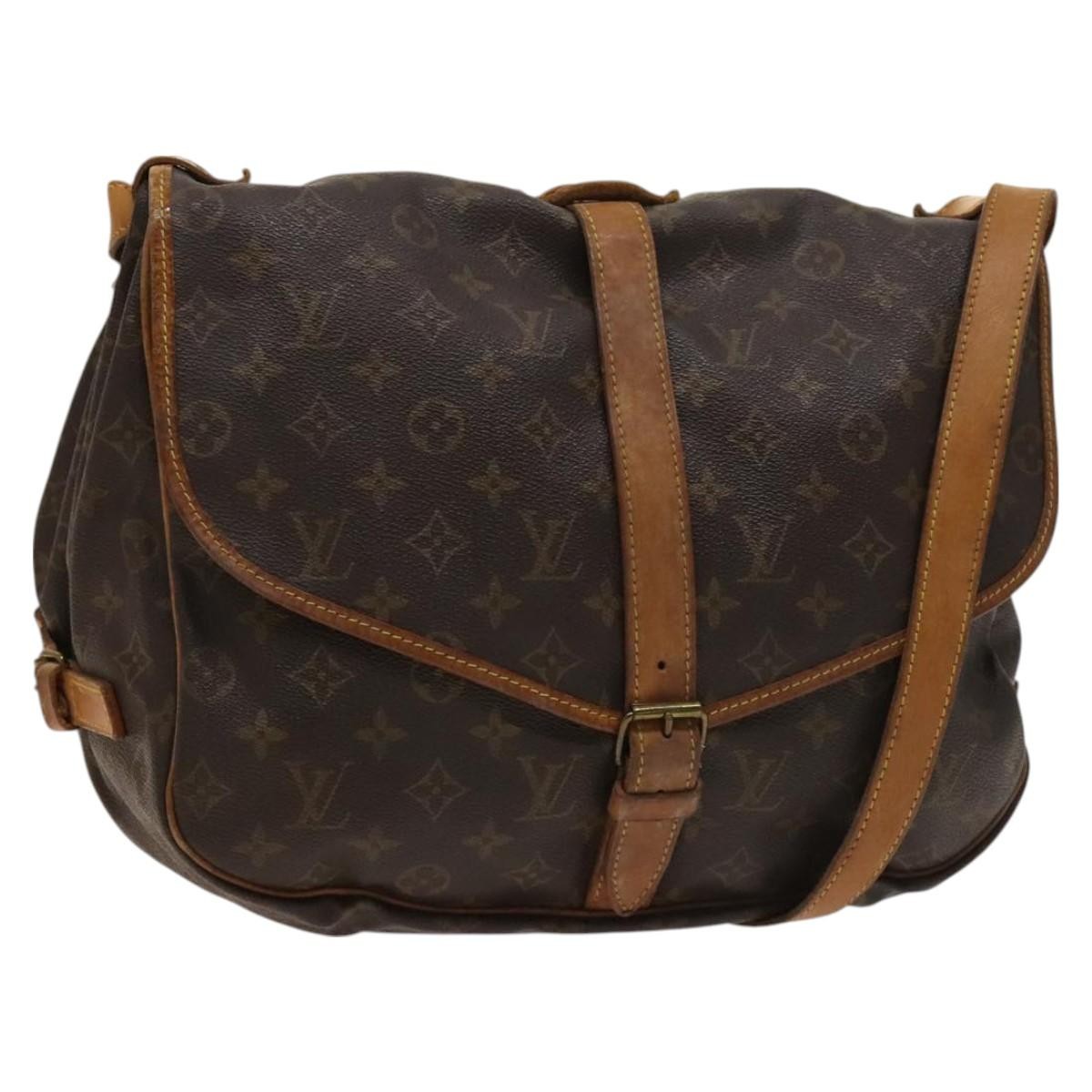 Louis Vuitton Saumur Monogram Canvas Brown Canvas Shoulder Bag Bag (Pre-Owned)