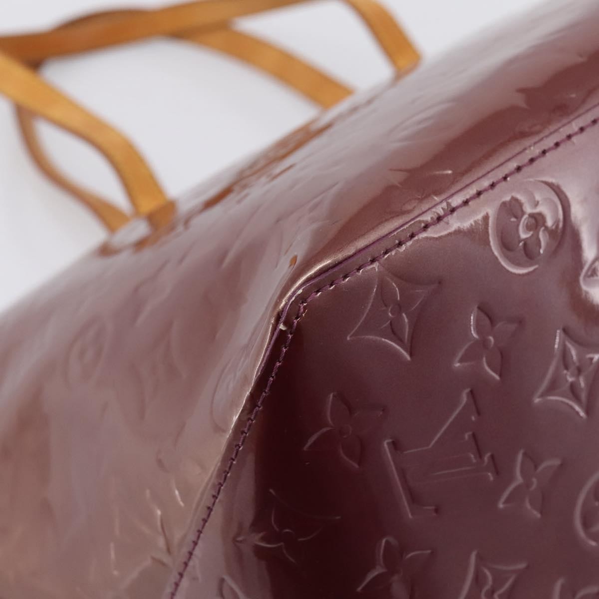 Louis Vuitton Bellevue Monogram Vernis Purple Patent_Leather Handbag (Pre-Owned)