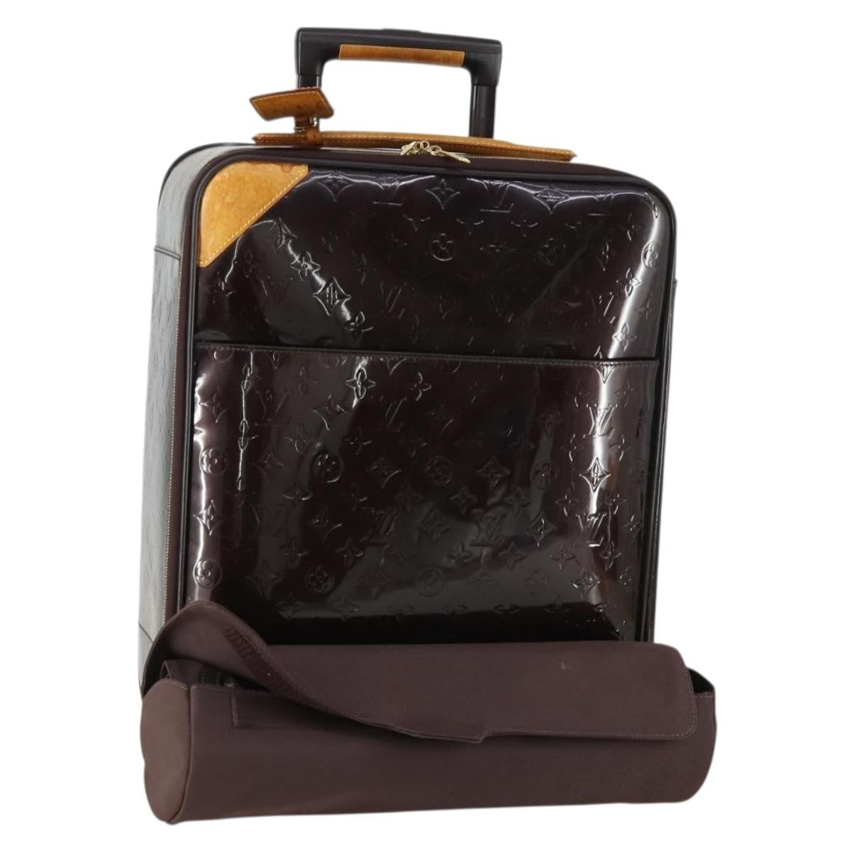 Louis Vuitton Pegase Luggage Monogram Vernis Brown Patent_Leather Travel Bag Bag (Pre-Owned)