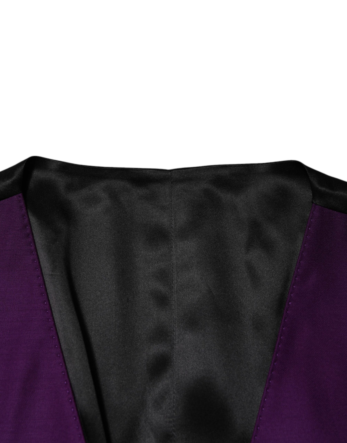 Dolce & Gabbana Purple Wool Dress Formal Waistcoat Men's Vest
