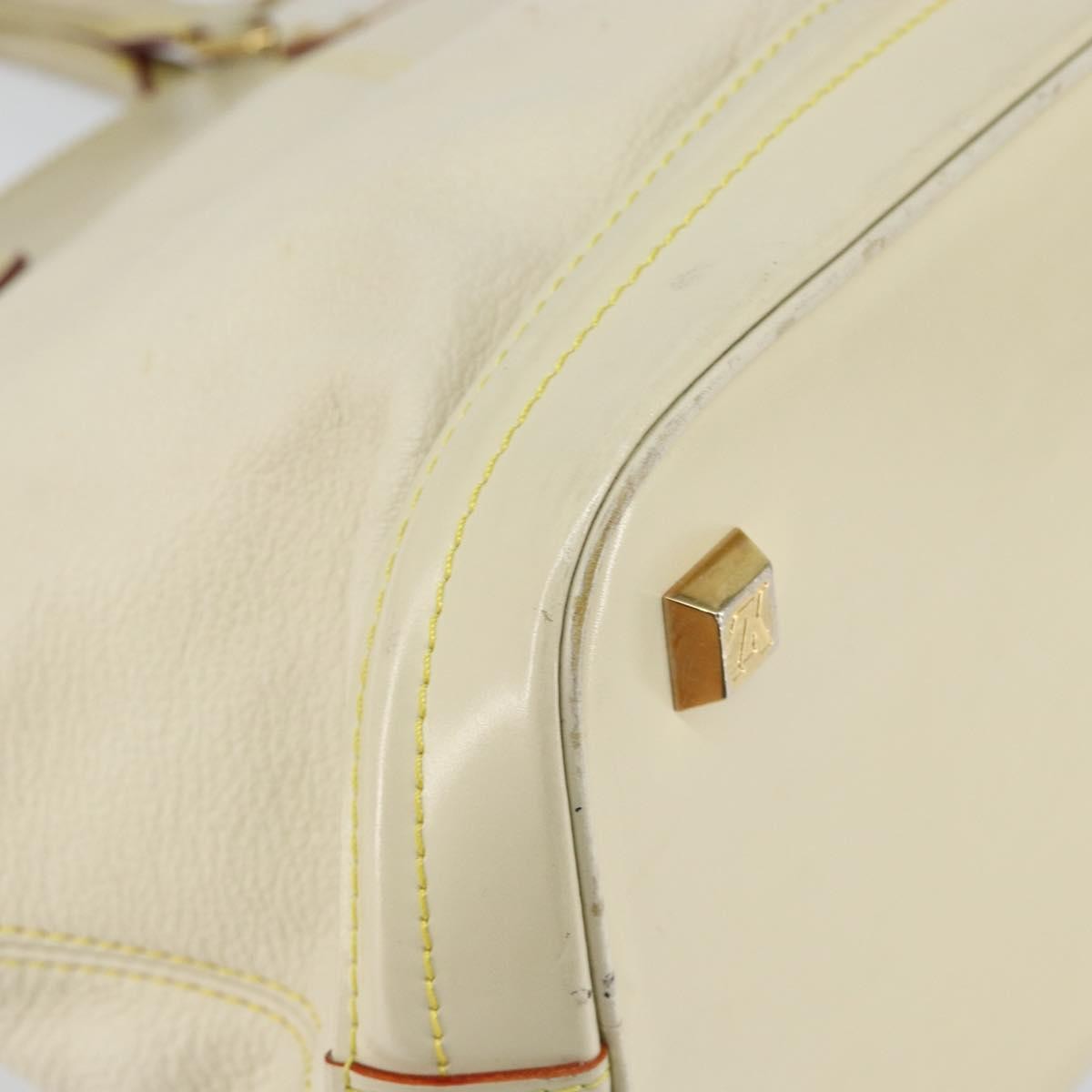 Louis Vuitton Suhali Lockit Leather White Leather Handbag (Pre-Owned)