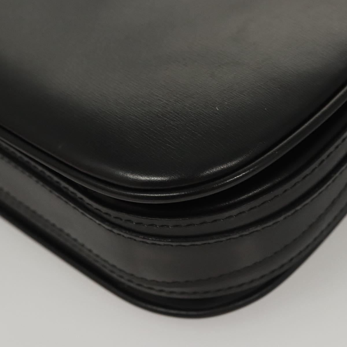 Bally Vintage Leather Black Leather Shoulder Bag Bag (Pre-Owned)