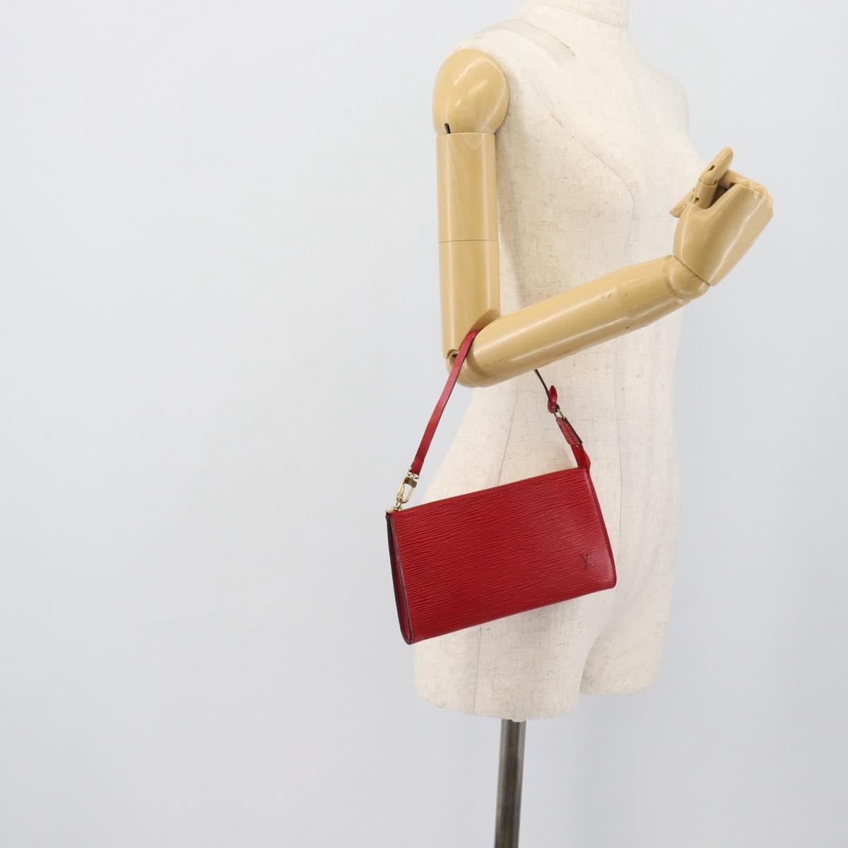 Louis Vuitton Pochette Accessoires Epi Red Leather Clutche & Pouche Bag (Pre-Owned)