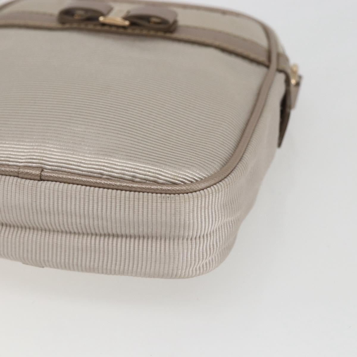 Salvatore Ferragamo Vala Nylon Beige Nylon Shoulder Bag Bag (Pre-Owned)