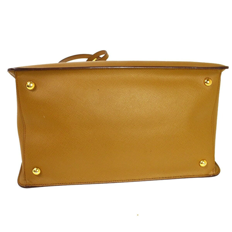 Prada Saffiano Camel Leather Handbag (Pre-Owned)