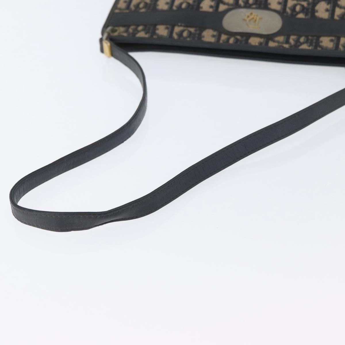 Christian Dior Vintage Trotter Canvas Navy Canvas Shoulder Bag Bag (Pre-Owned)