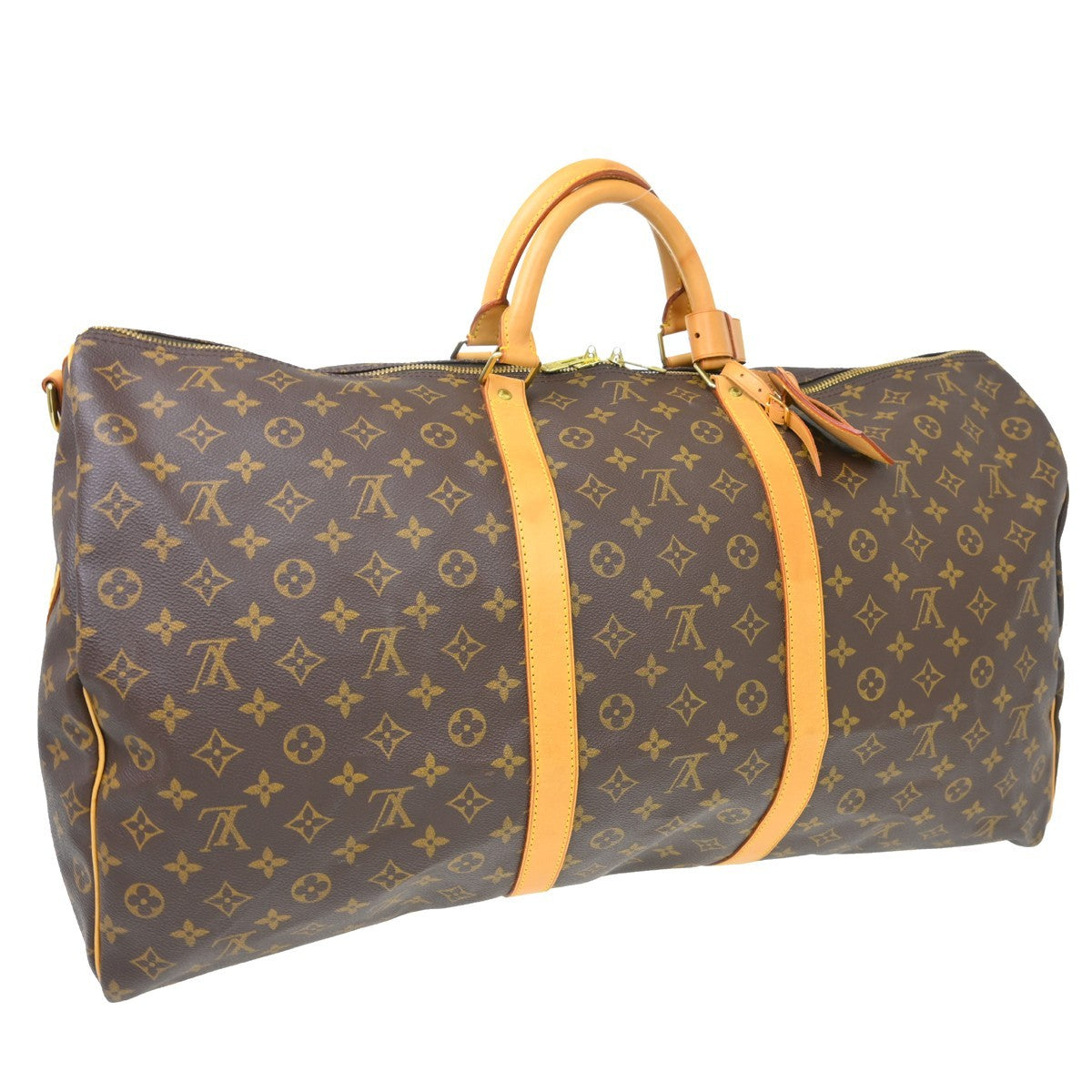 Louis Vuitton Keepall Bandouliere Monogram Canvas Brown Canvas Travel Bag Bag (Pre-Owned)