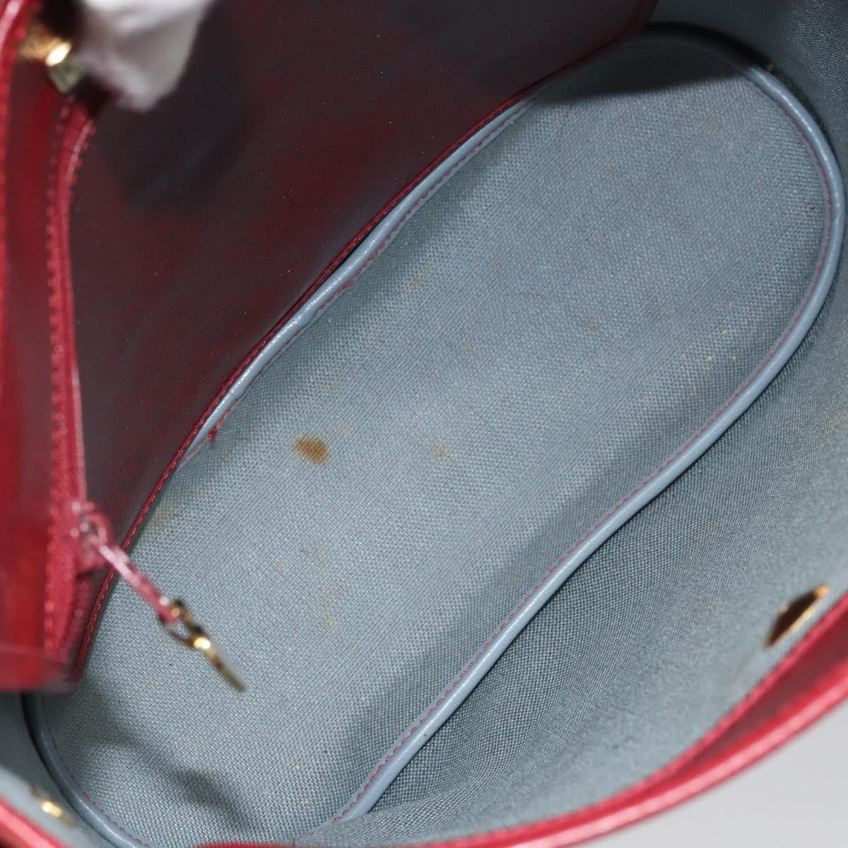 Christian Dior Vintage Honeycomb Flap Canvas And Leather Red Canvas Shoulder Bag Bag (Pre-Owned)