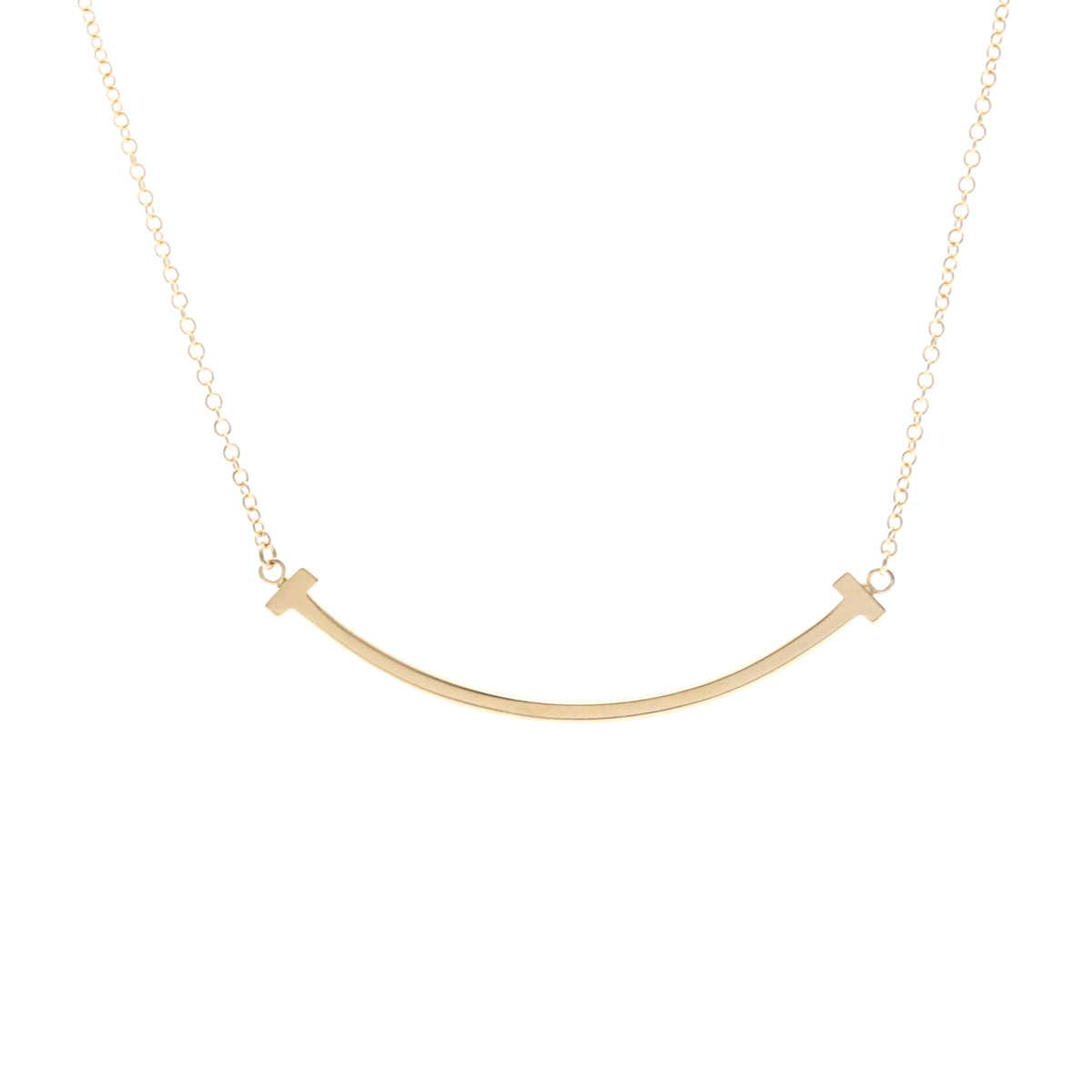 Tiffany & Co. T Smile Pendant 18K Rose Gold Gold Pink_Gold Necklace Jewelry (Pre-Owned)