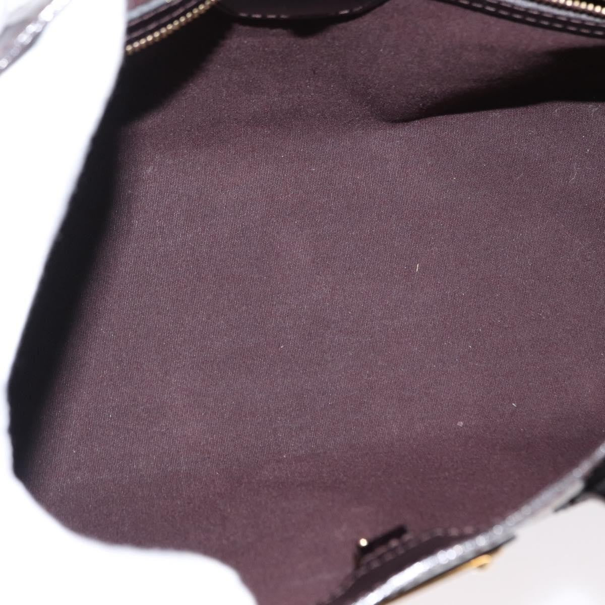Louis Vuitton Wilshire Monogram Vernis Burgundy Patent_Leather Handbag (Pre-Owned)
