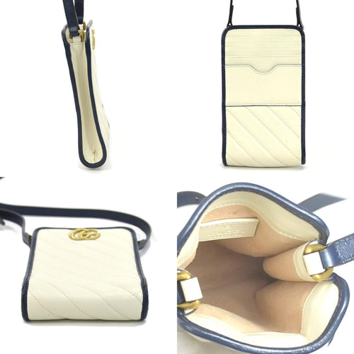 Gucci Gg Matelassé Beige Leather Shoulder Bag (Pre-Owned)