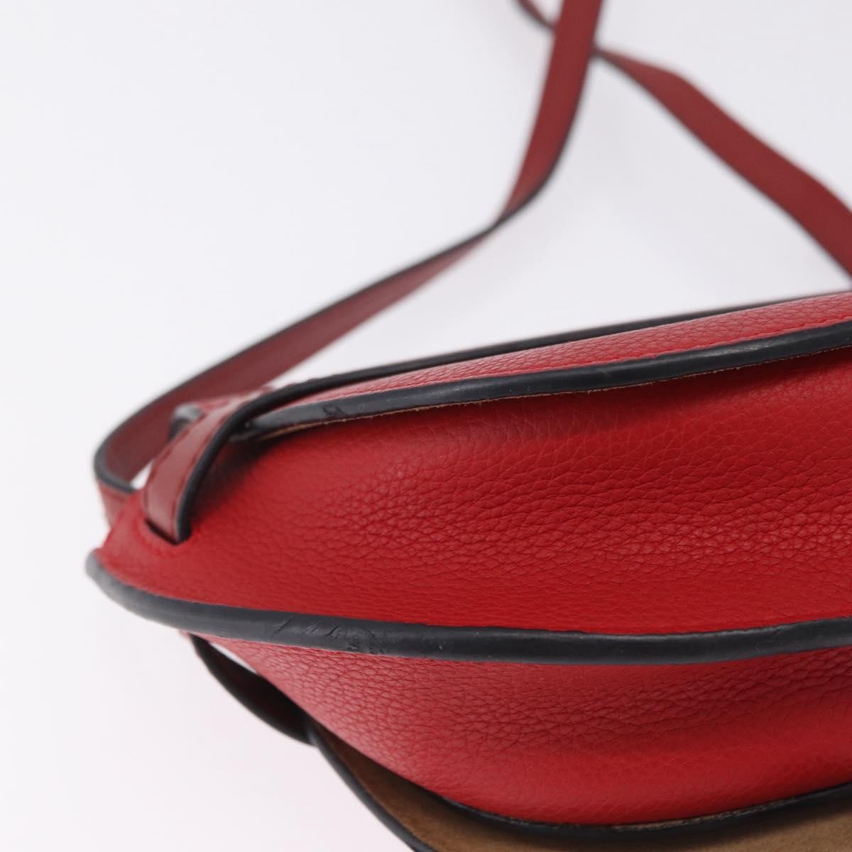 Loewe Metal Gate Leather Red Leather Shoulder Bag Bag (Pre-Owned)