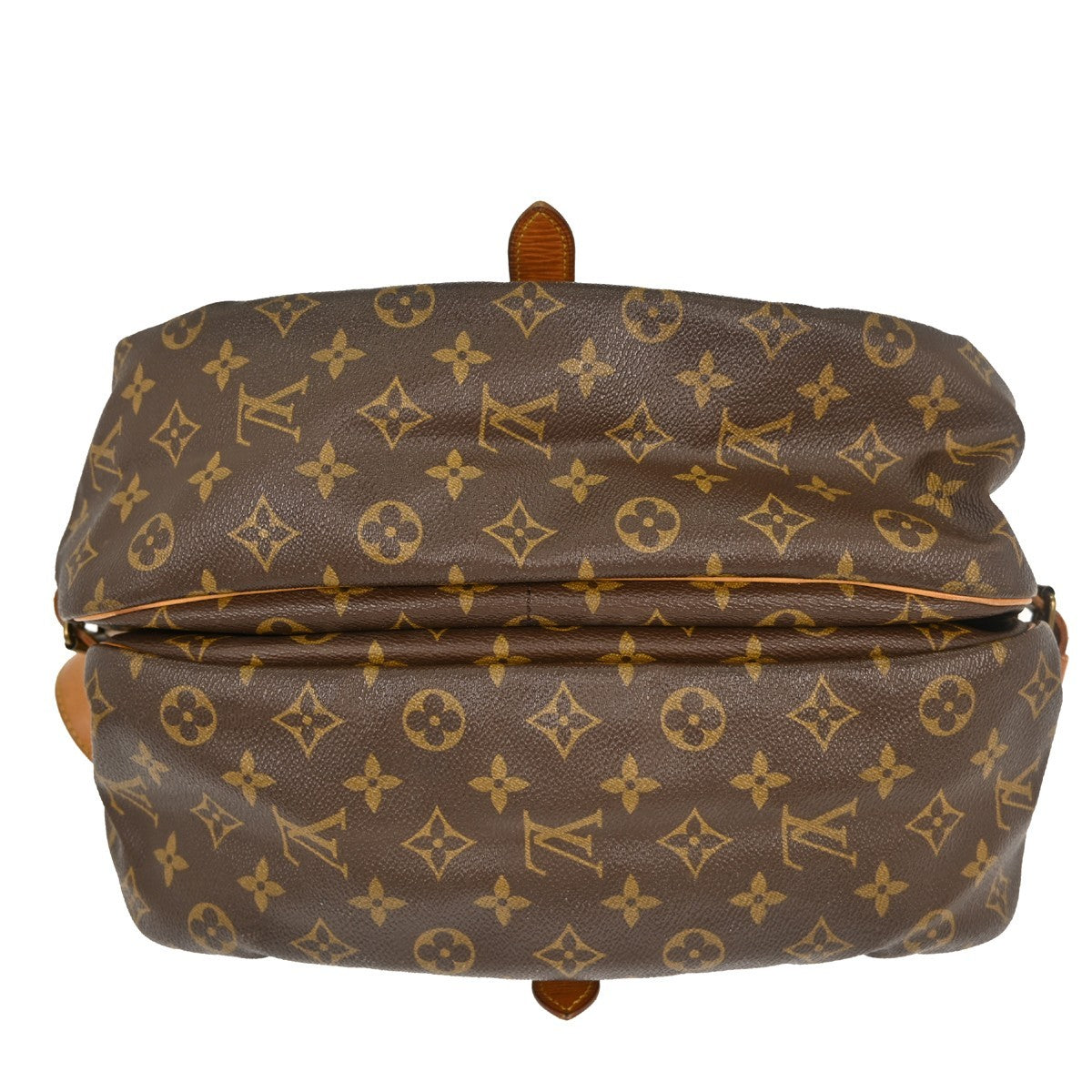 Louis Vuitton Saumur Monogram Canvas Brown Canvas Shoulder Bag Bag (Pre-Owned)