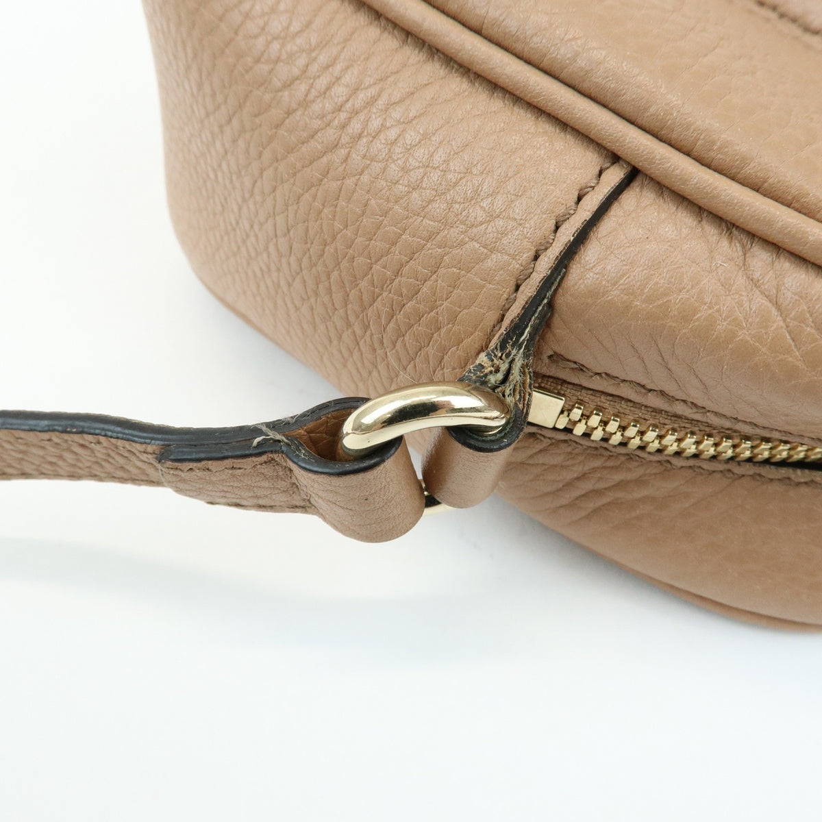 Gucci Soho Disco Leather Beige Leather Crossbody Bag Bag (Pre-Owned)