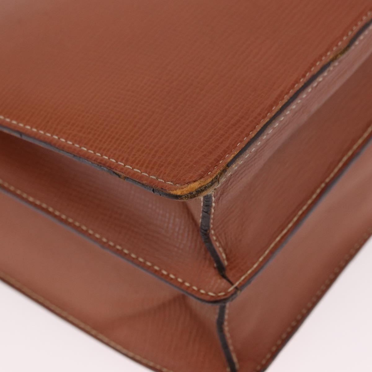 Loewe Anagram Business Leather Brown Leather Briefcase Bag (Pre-Owned)
