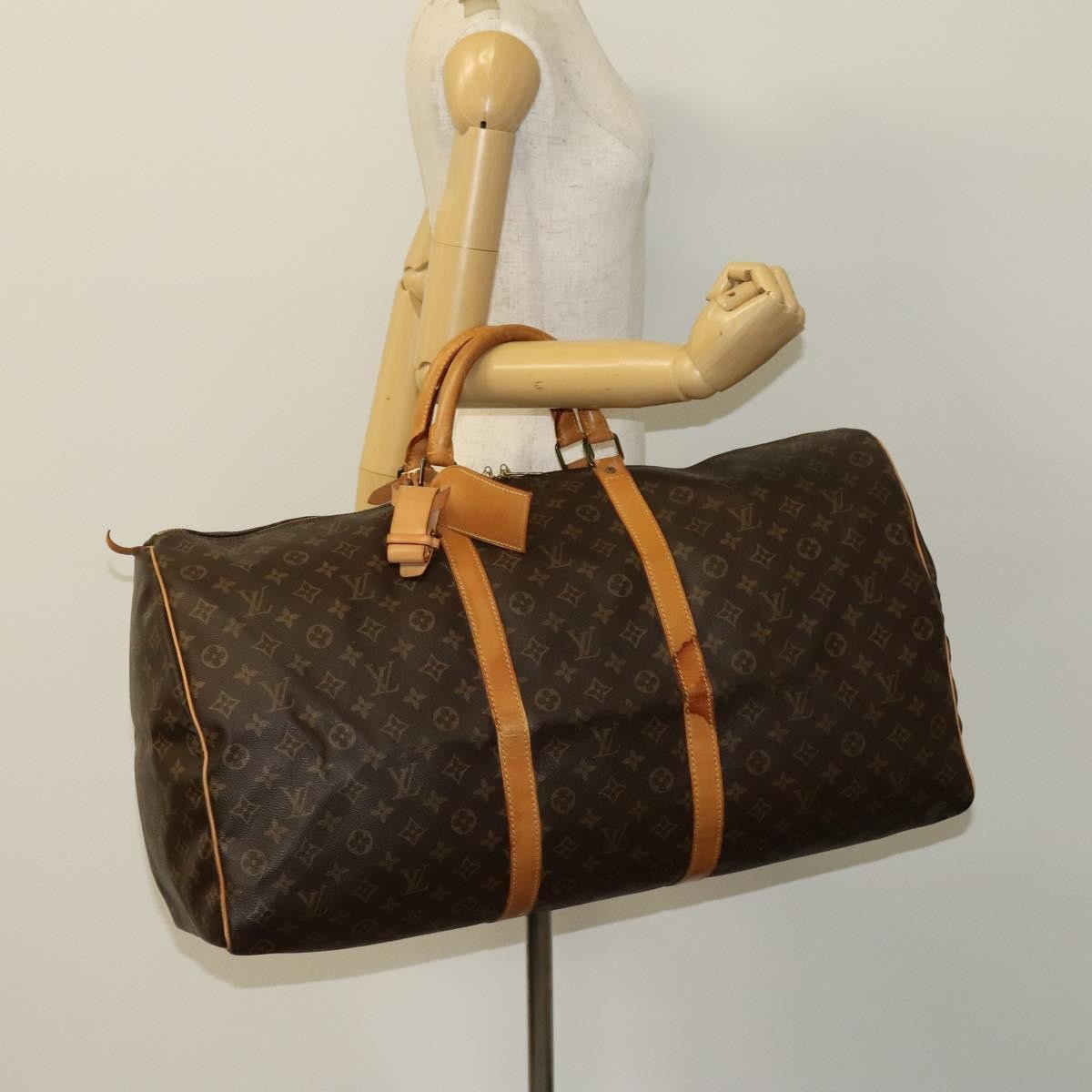 Louis Vuitton Keepall Monogram Canvas Brown Canvas Travel Bag Bag (Pre-Owned)