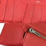 Hermès Béarn Red Leather Wallet  (Pre-Owned)