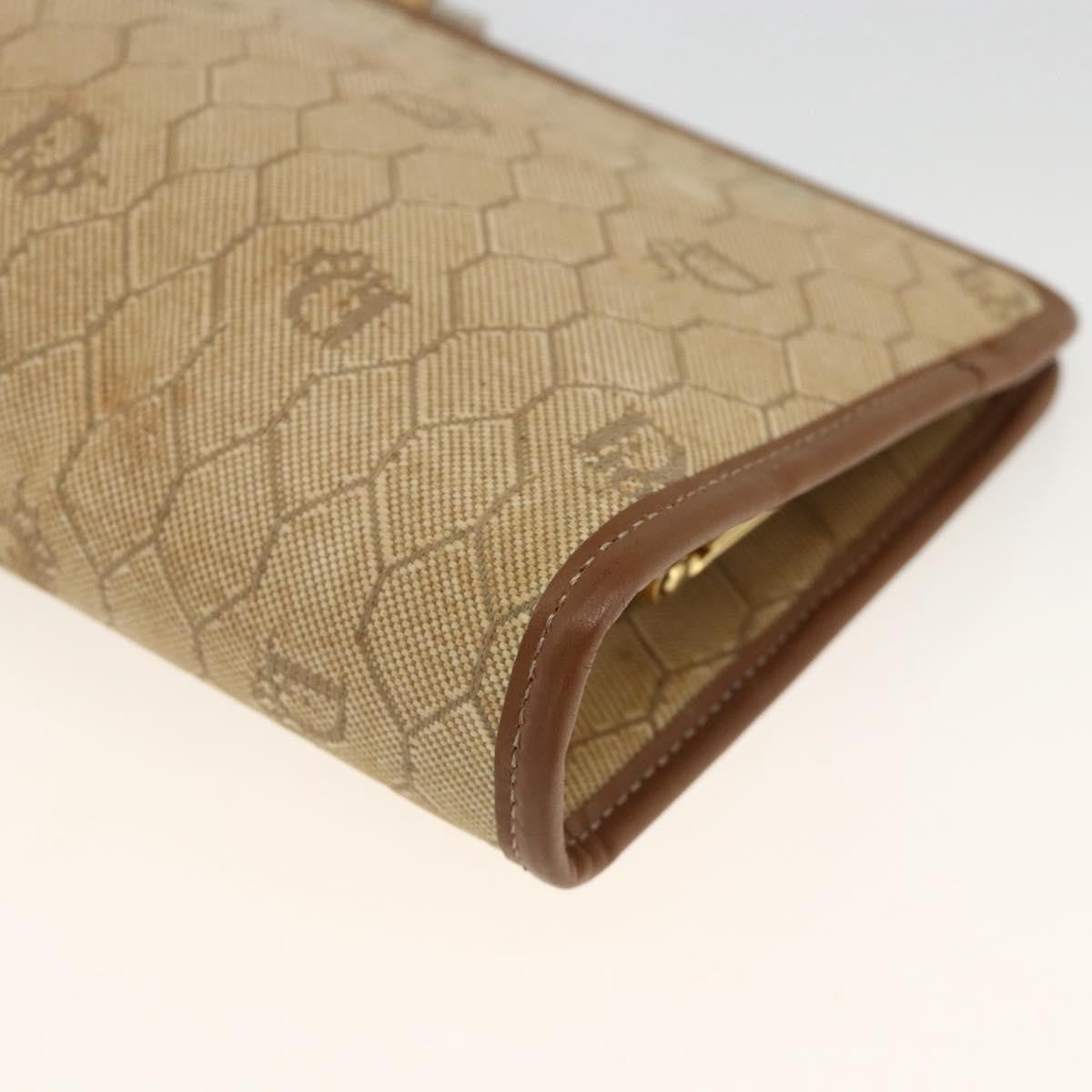 Christian Dior Vintage Honeycomb Clutch Canvas Beige Canvas Clutche & Pouche Bag (Pre-Owned)