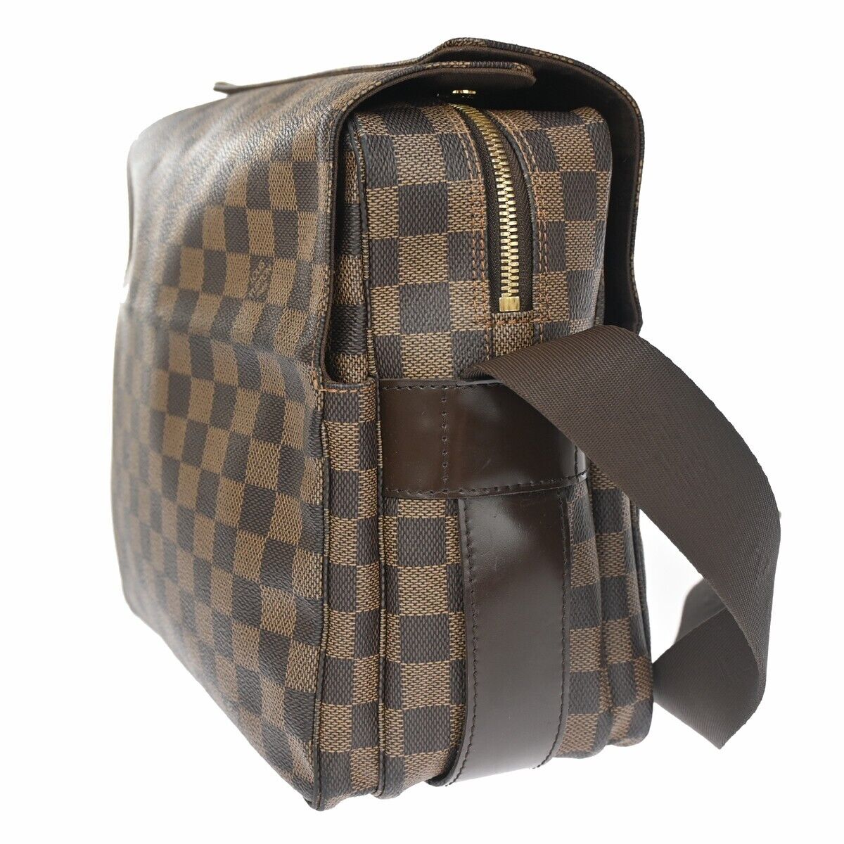 Louis Vuitton Naviglio Brown Canvas Backpack Bag (Pre-Owned)