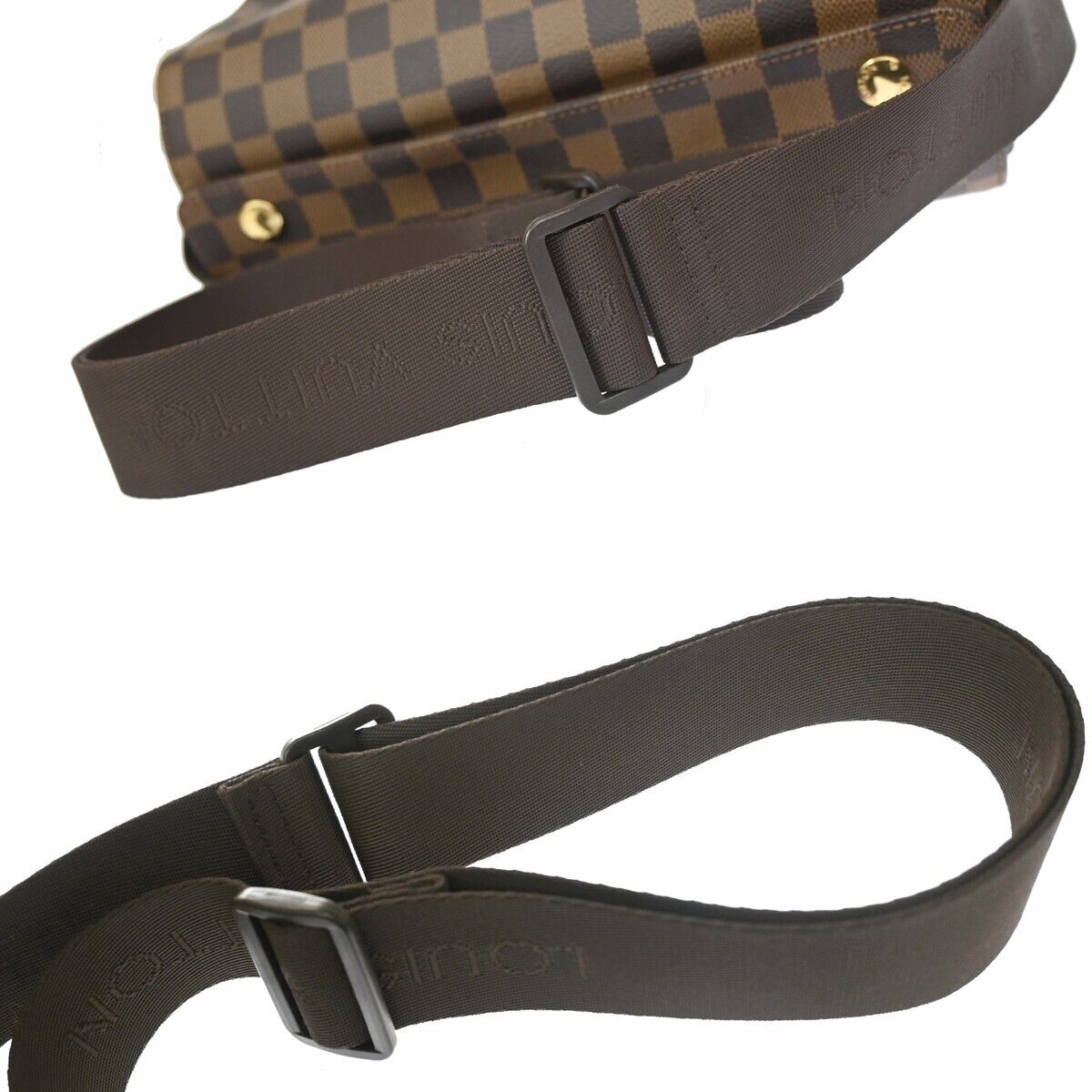 Louis Vuitton Naviglio Brown Canvas Backpack Bag (Pre-Owned)