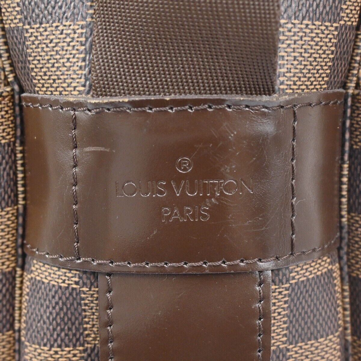 Louis Vuitton Naviglio Brown Canvas Backpack Bag (Pre-Owned)