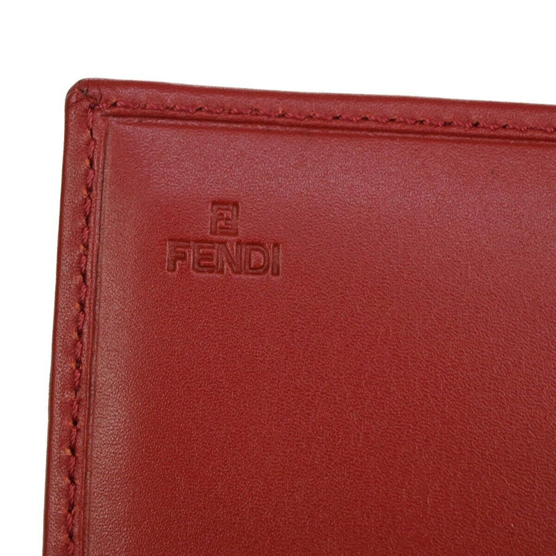 Fendi Red Leather Wallet  (Pre-Owned)