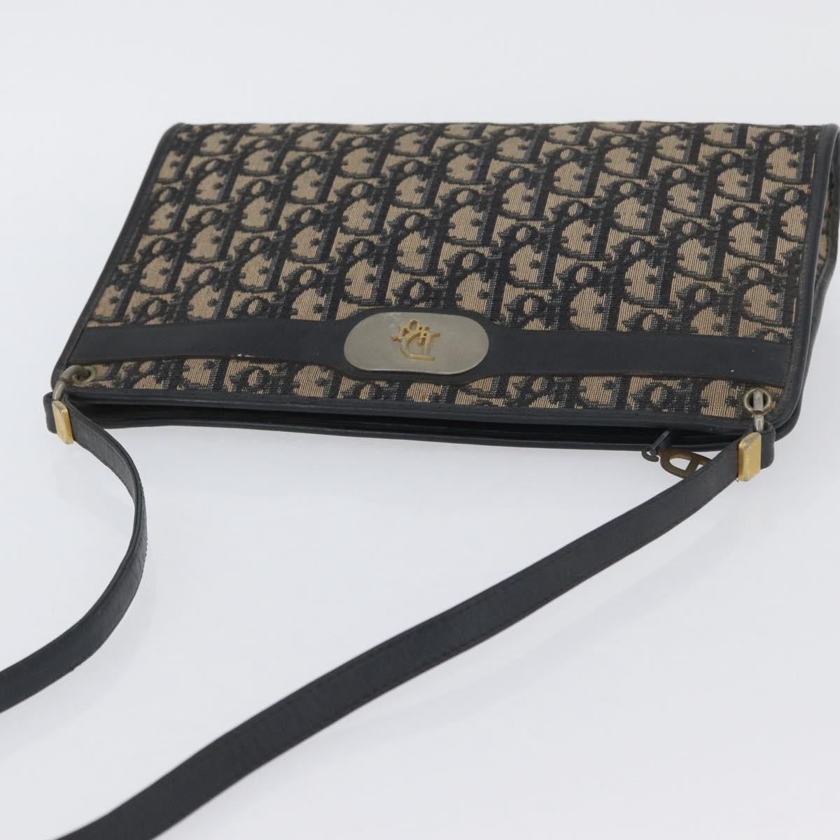 Christian Dior Vintage Trotter Canvas Navy Canvas Shoulder Bag Bag (Pre-Owned)