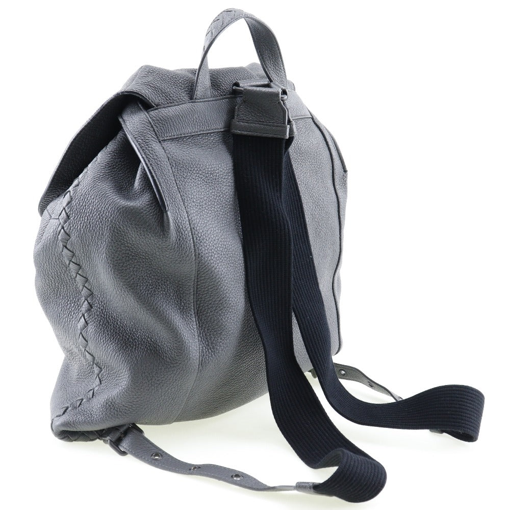 Bottega Veneta Intrecciato Grey Leather Backpack Bag (Pre-Owned)
