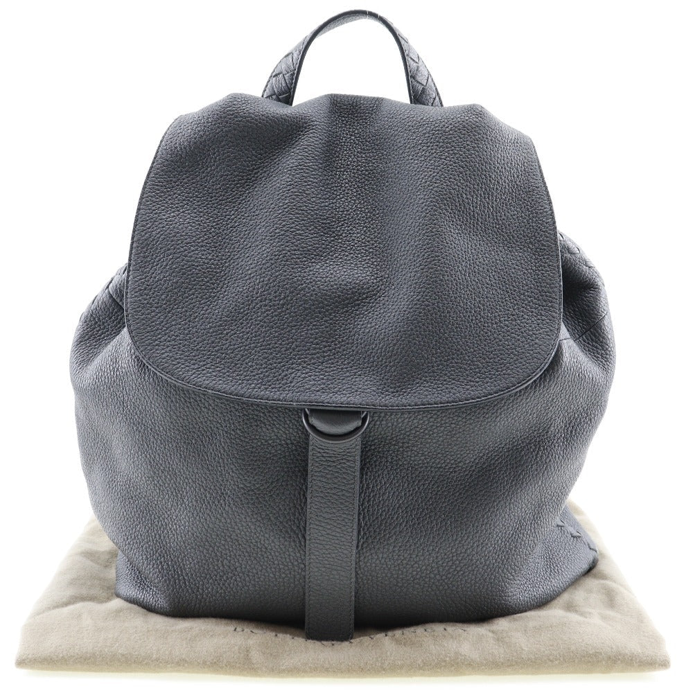 Bottega Veneta Intrecciato Grey Leather Backpack Bag (Pre-Owned)