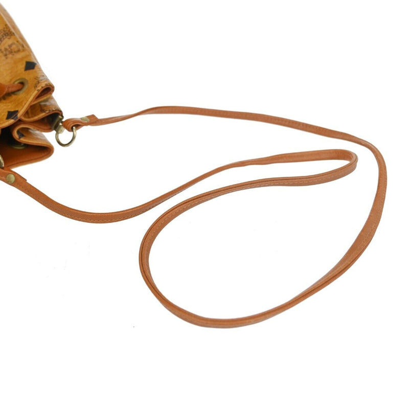 MCM Visetos Camel Leather Shoulder Bag (Pre-Owned)