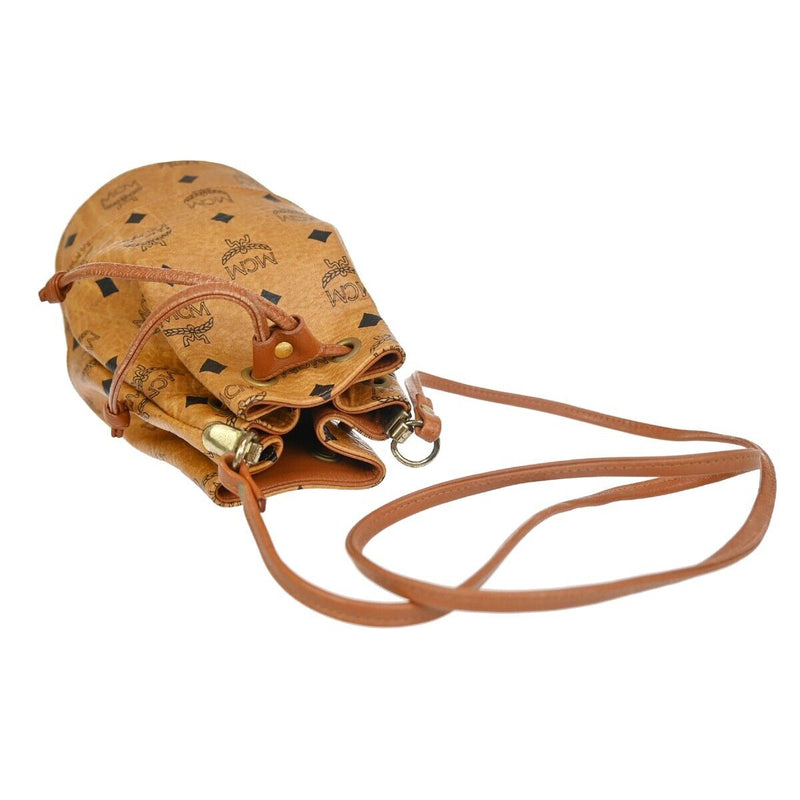 MCM Visetos Camel Leather Shoulder Bag (Pre-Owned)