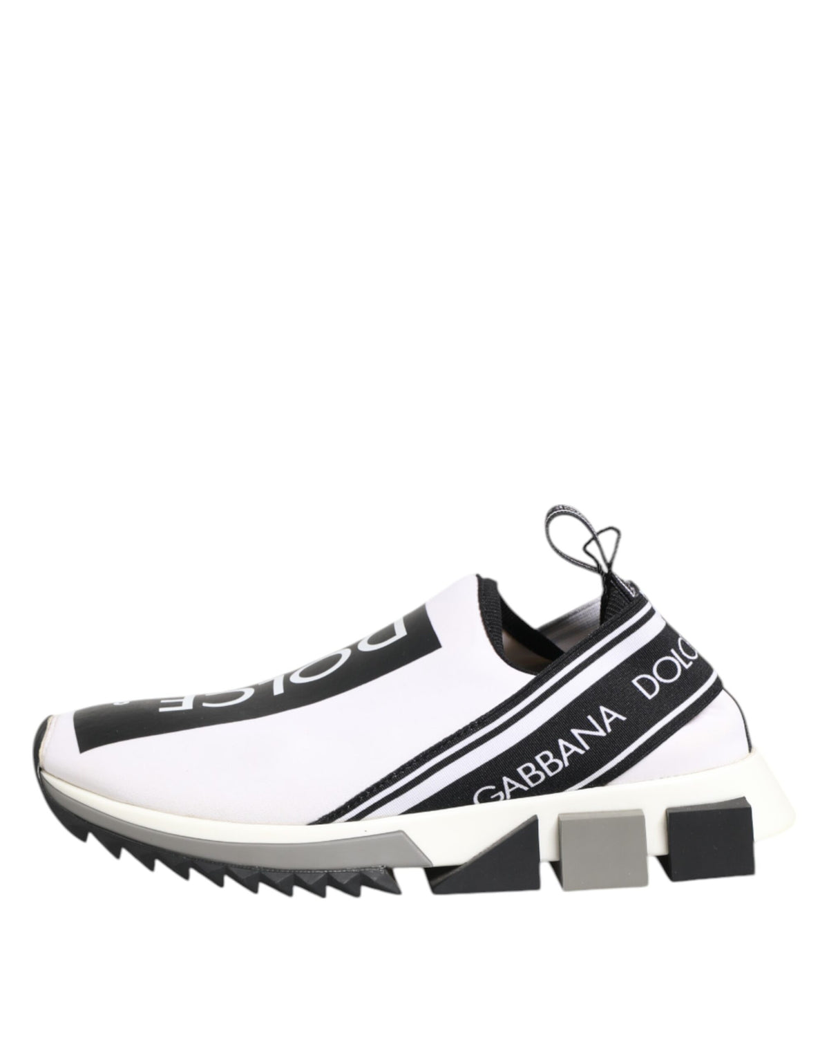 Dolce & Gabbana Black White Slip On Sorrento Sneakers Women's Shoes (Pre-Owned)